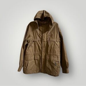 William Barry Struggle Gear brown hooded utility jacket